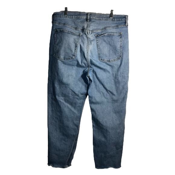 Old Navy Sky-Hi Straight Jeans Size 18 Extra High Rise Distressed Reem Wash - Picture 3 of 9
